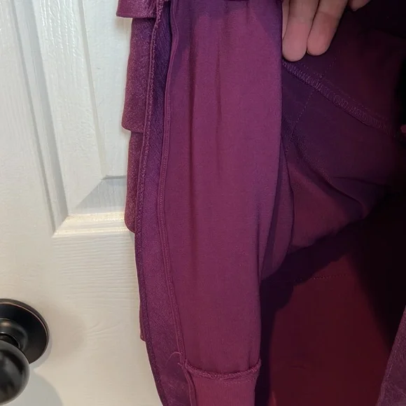 Adrianna Papell Sleeveless Tiered Ruffle Cocktail Dress Size 10 Plum - Picture 9 of 12